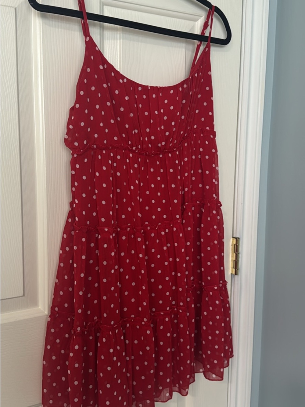 Women’s Red Polka Dot Tiered Sundress